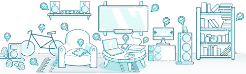 Representación de un salón
