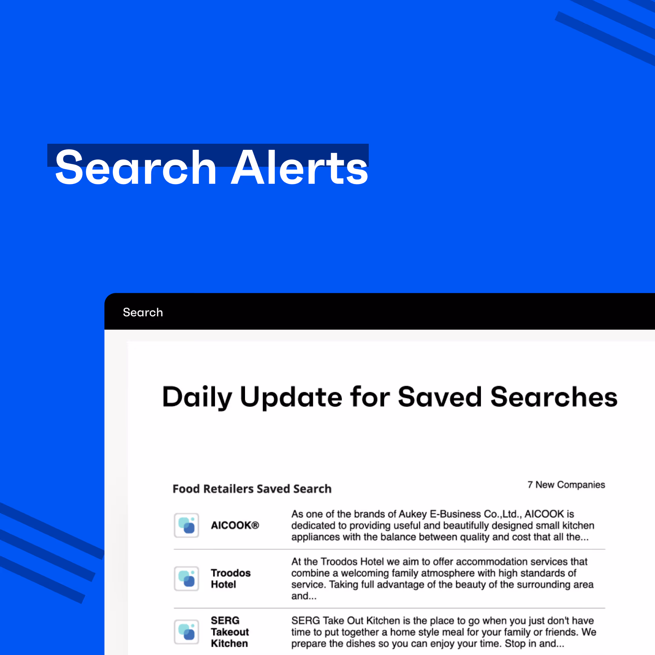 Search Alerts Source New Companies Automatically