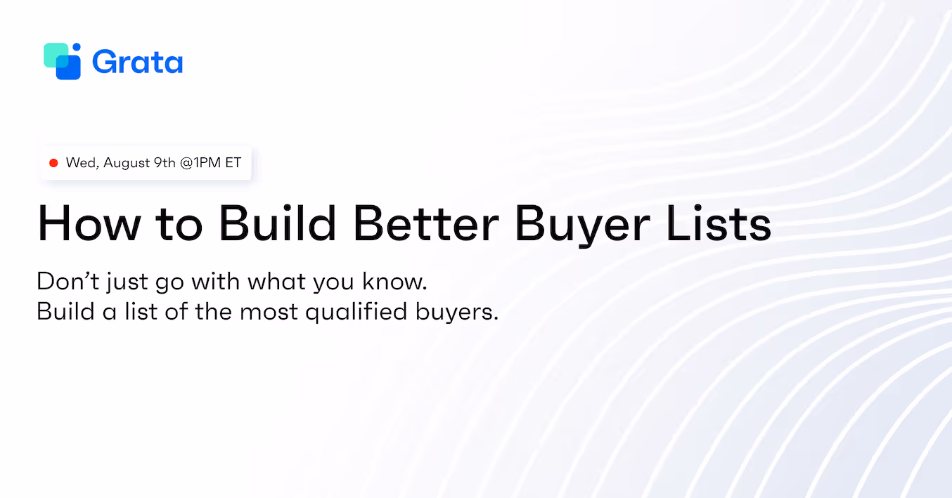 (Webinar) How to Build Better Buyer Lists