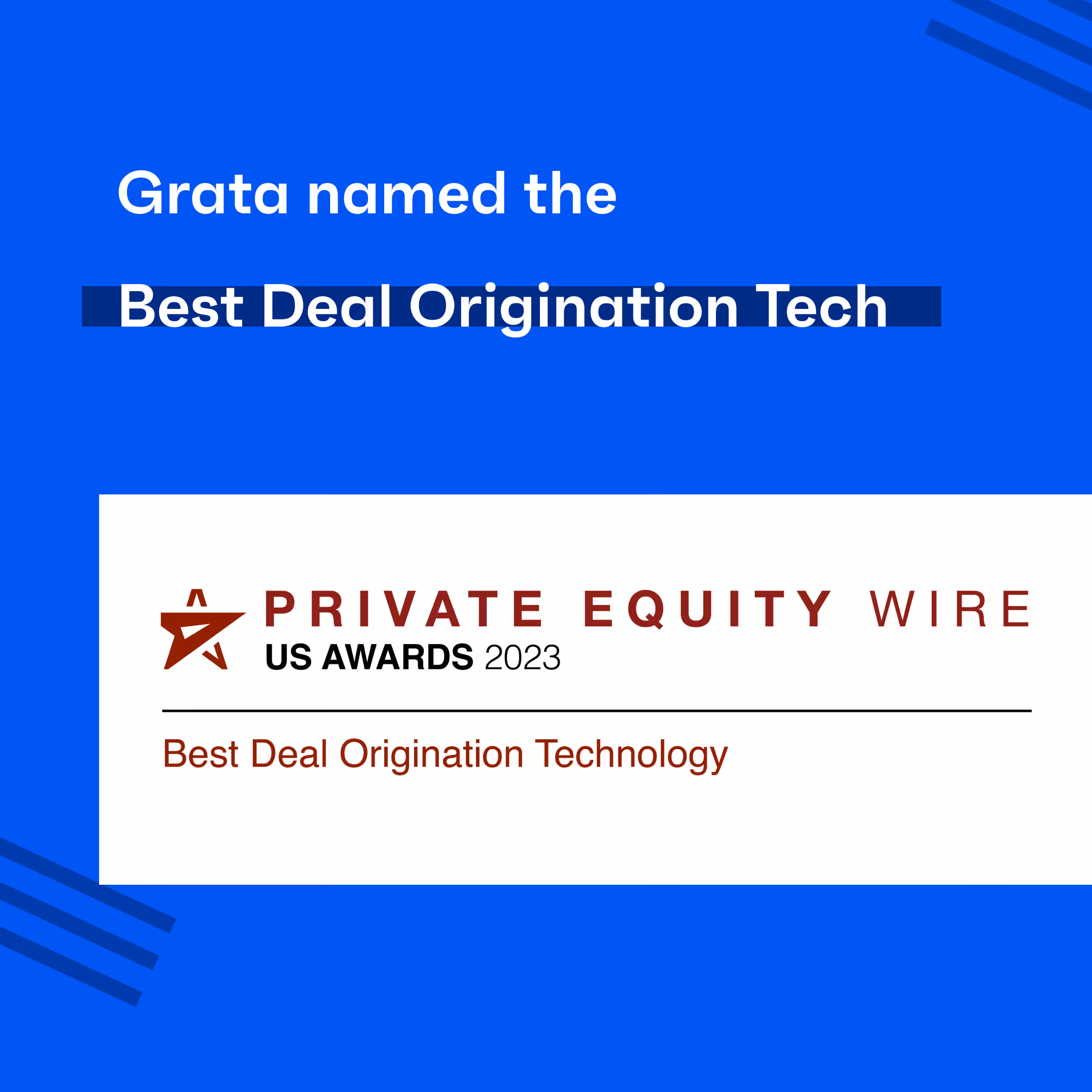 Grata Named Best Deal Origination Technology of 2023 by Private Equity Wire