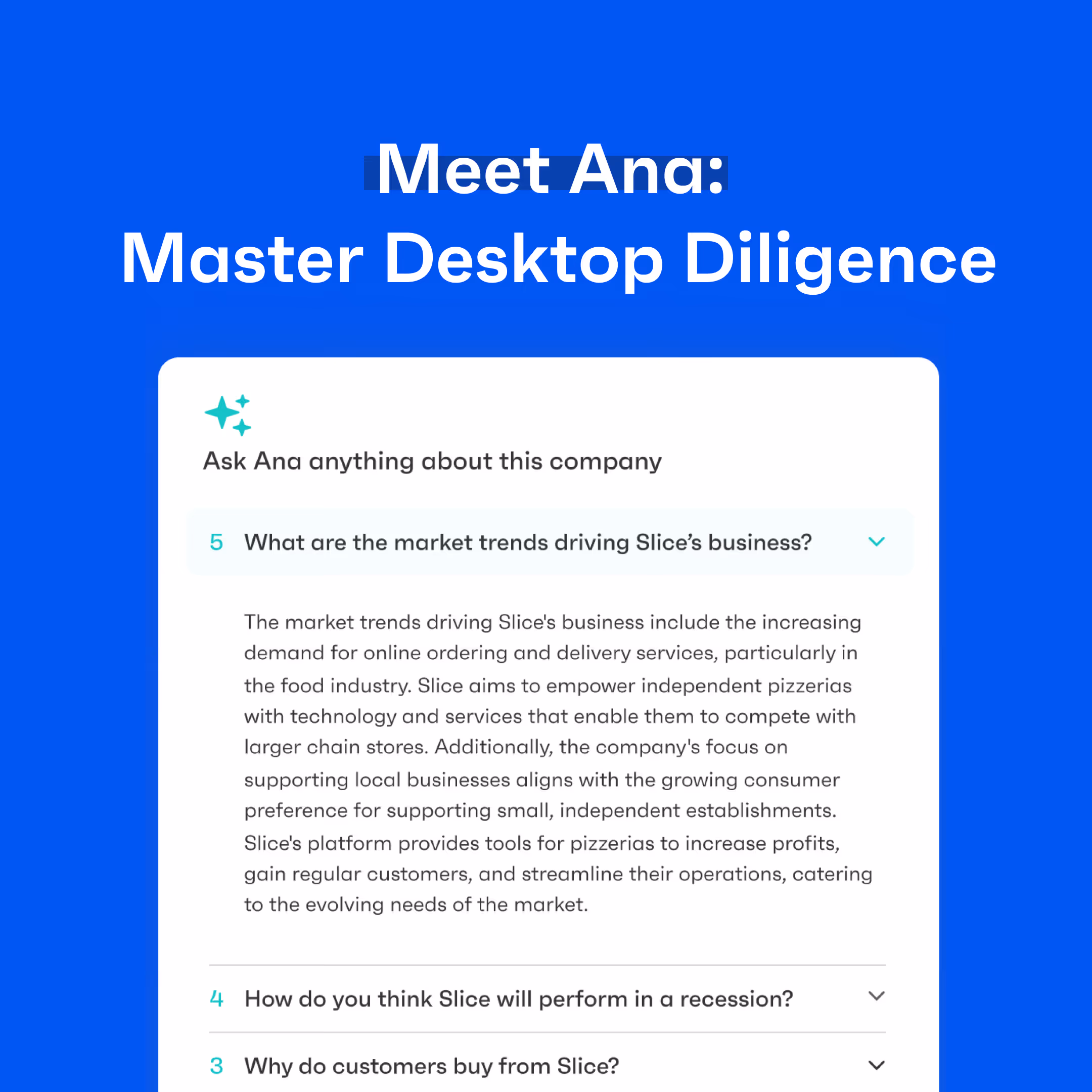 Meet Ana: The AI Analyst Here To Help You Master Desktop Diligence