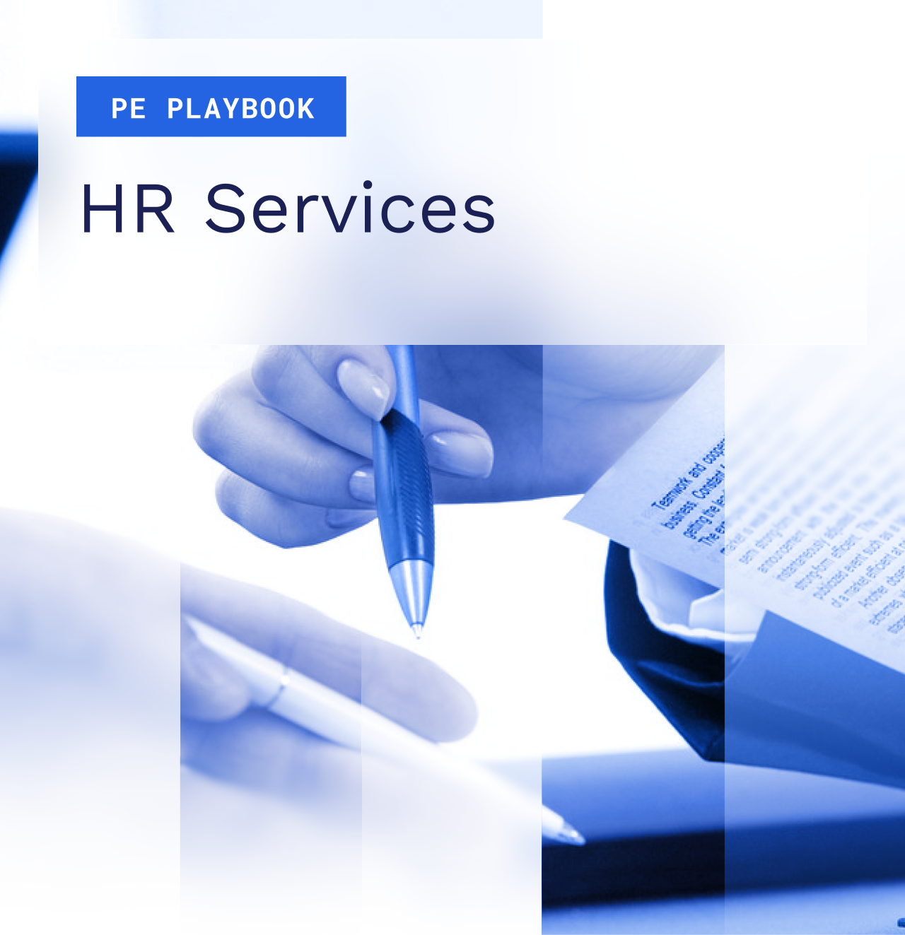 The PE Playbook: HR Services