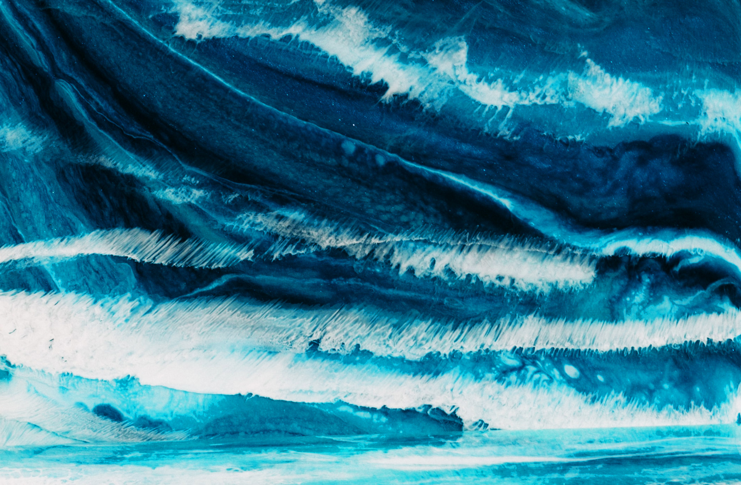 blue wave crashing down