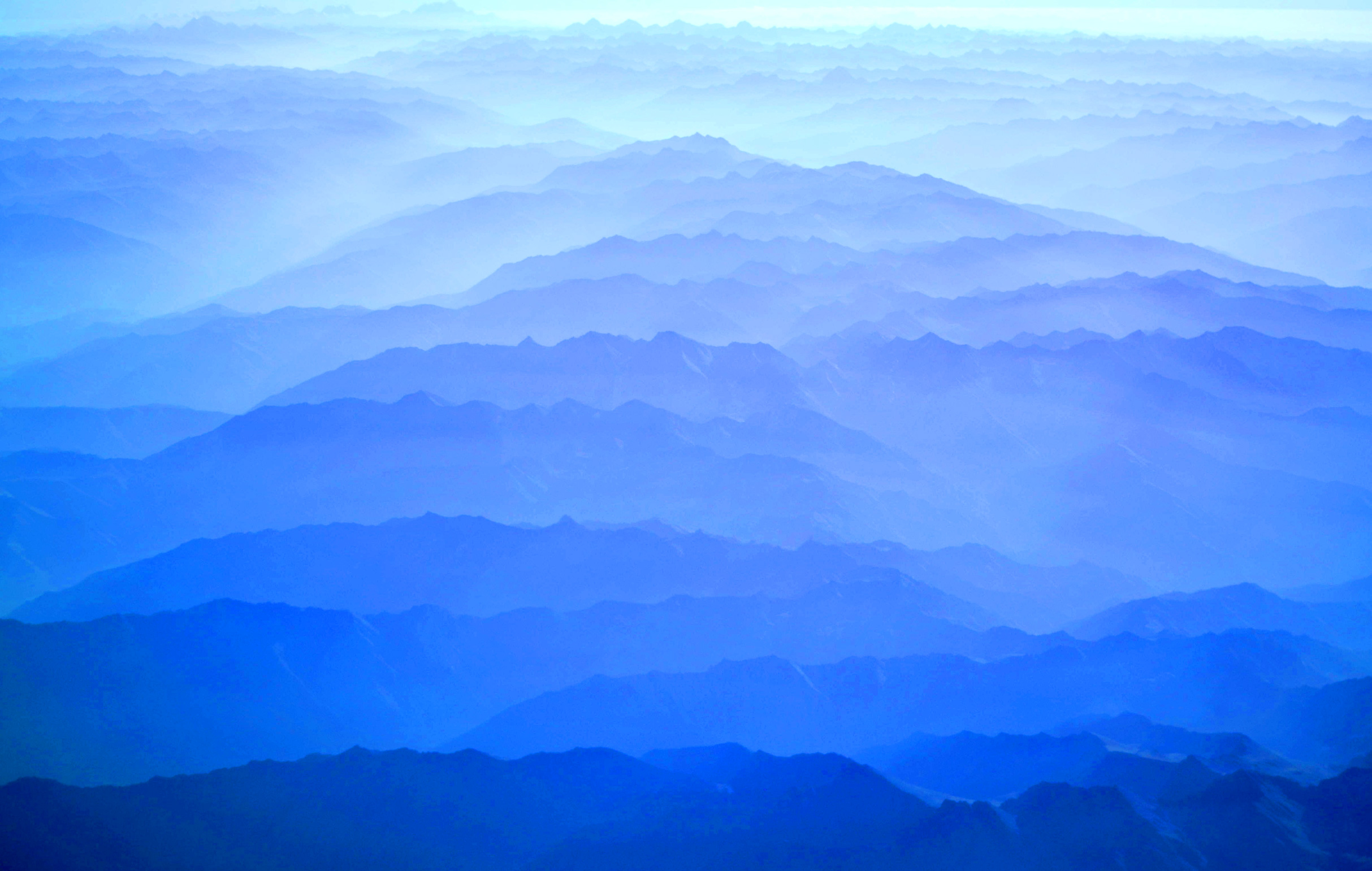 blue sky over blue ocean