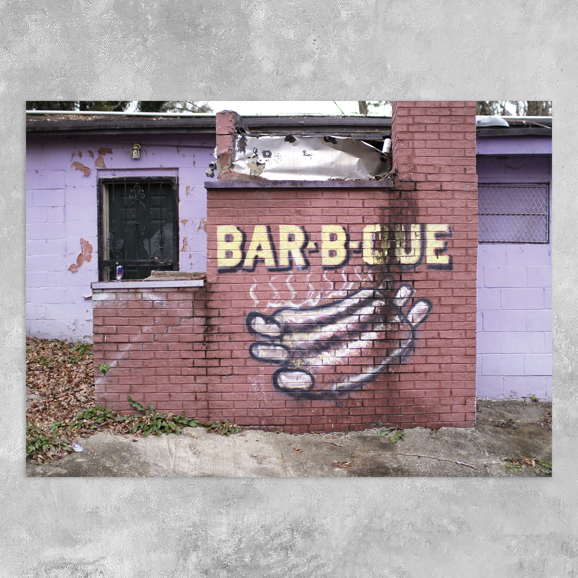 Bar-B-Que Hand Painted Sign Photo Print