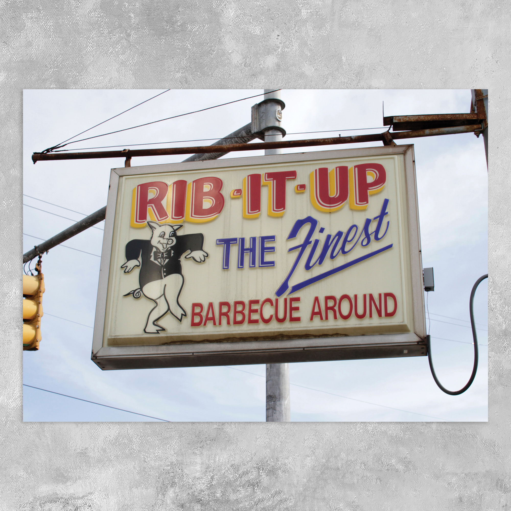 Rib-It-Up Barbecue Sign Photo Print