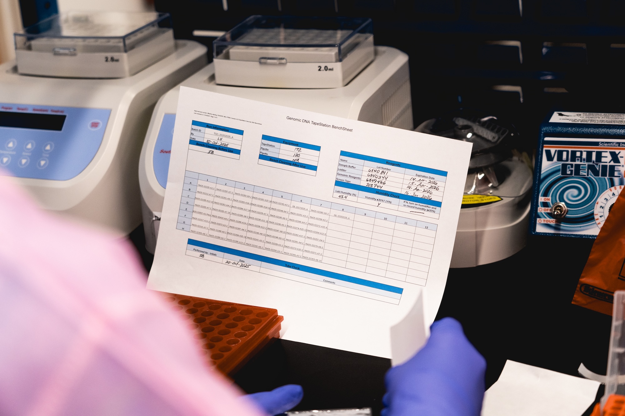 Frozen plasma, buffy coat, FFPE blocks and slides