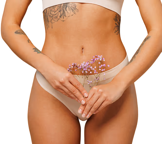 woman holding a flower