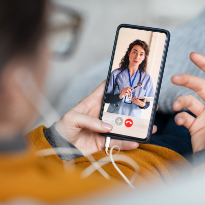 Patient attending a virtual women's healthcare appointment with a licensed provider using insurance coverage