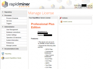 RapidMiner-Server-Manage-License