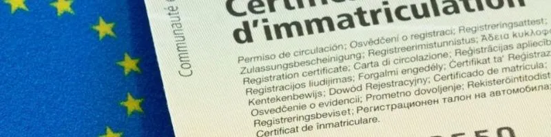 certificat d'immatriculation