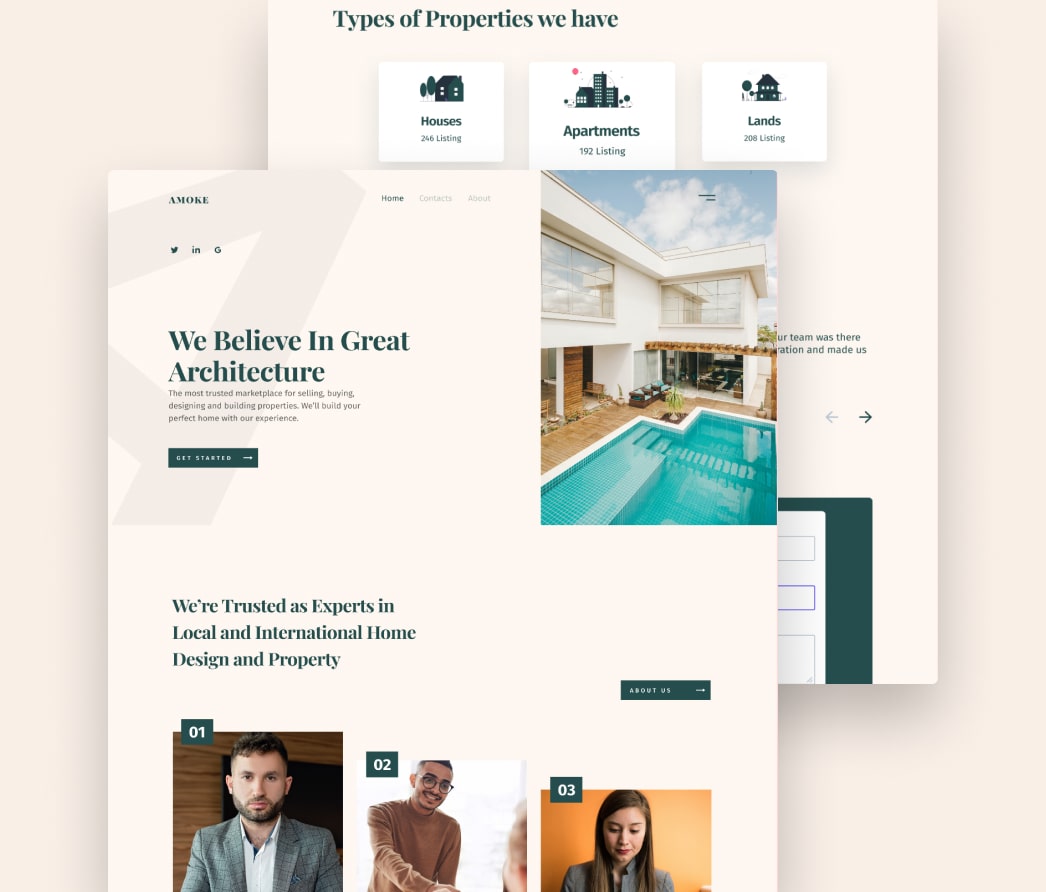 A mockup of a project