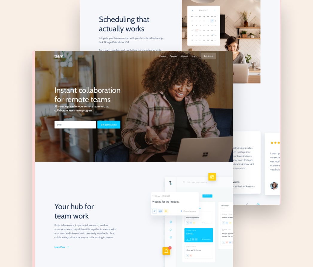 A mockup of a project
