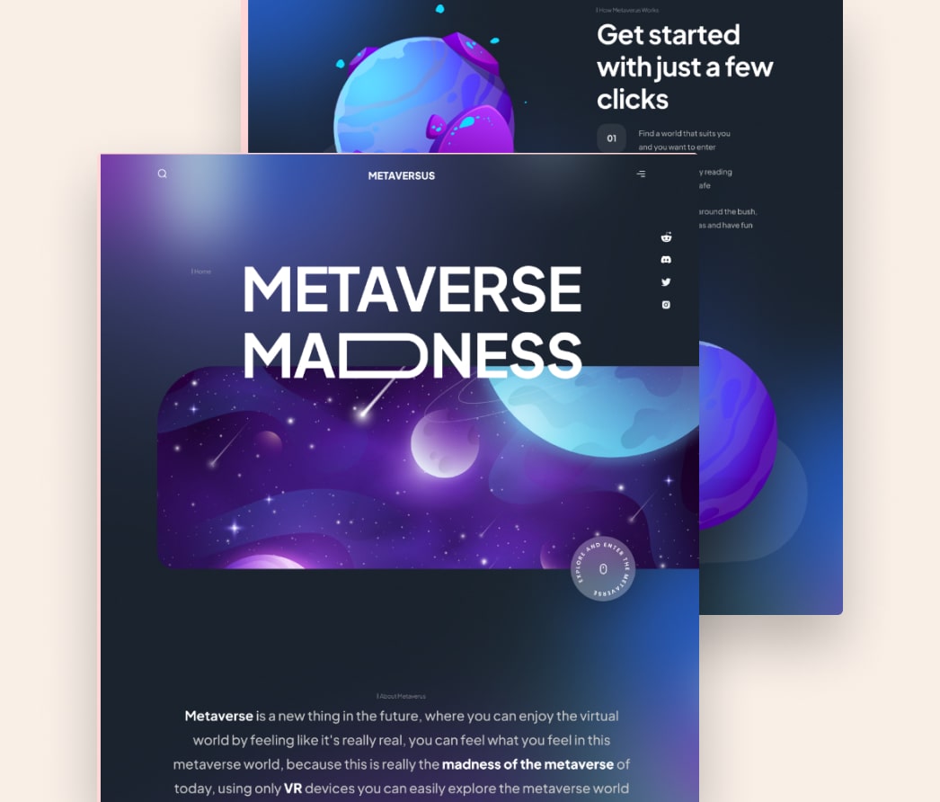 A mockup of a project