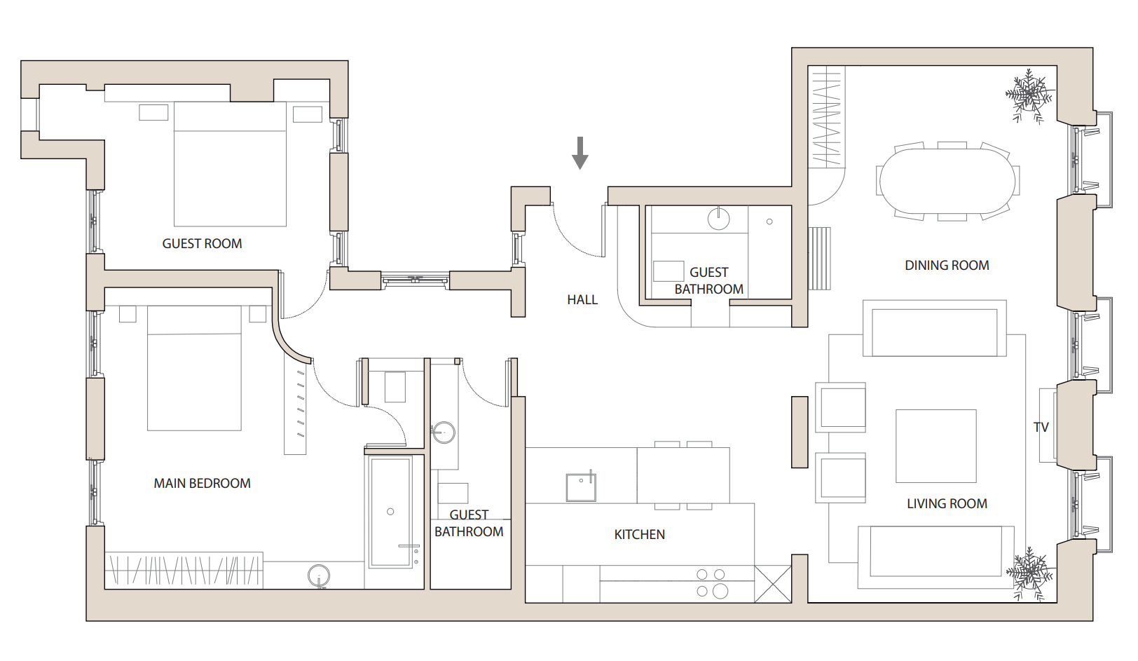 Plan of the apartment