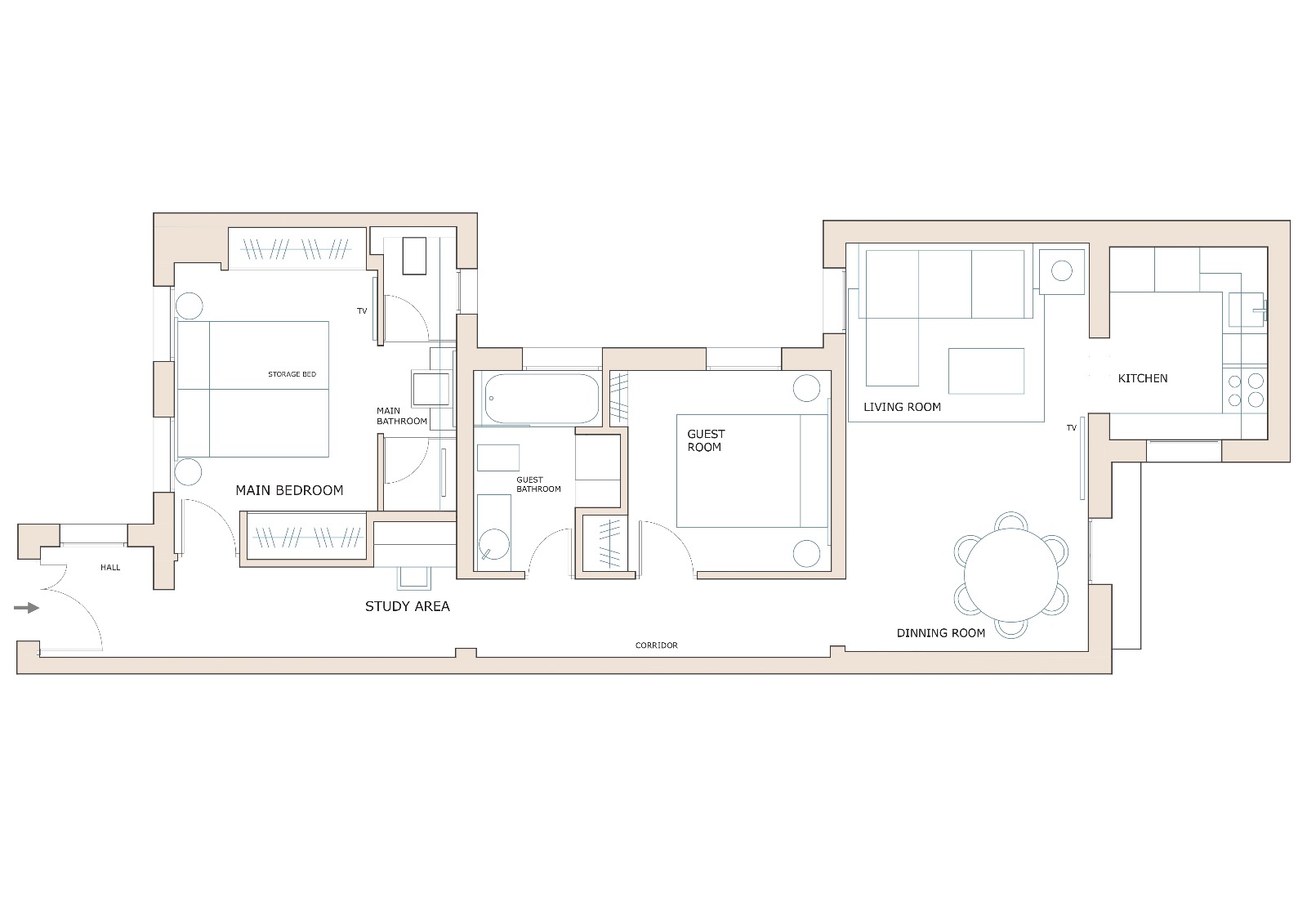 Plano del apartamento