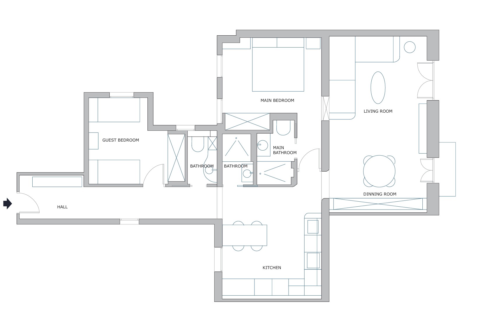 Plano del apartamento