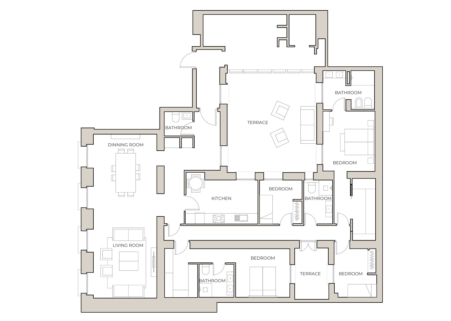 Plan of the apartment