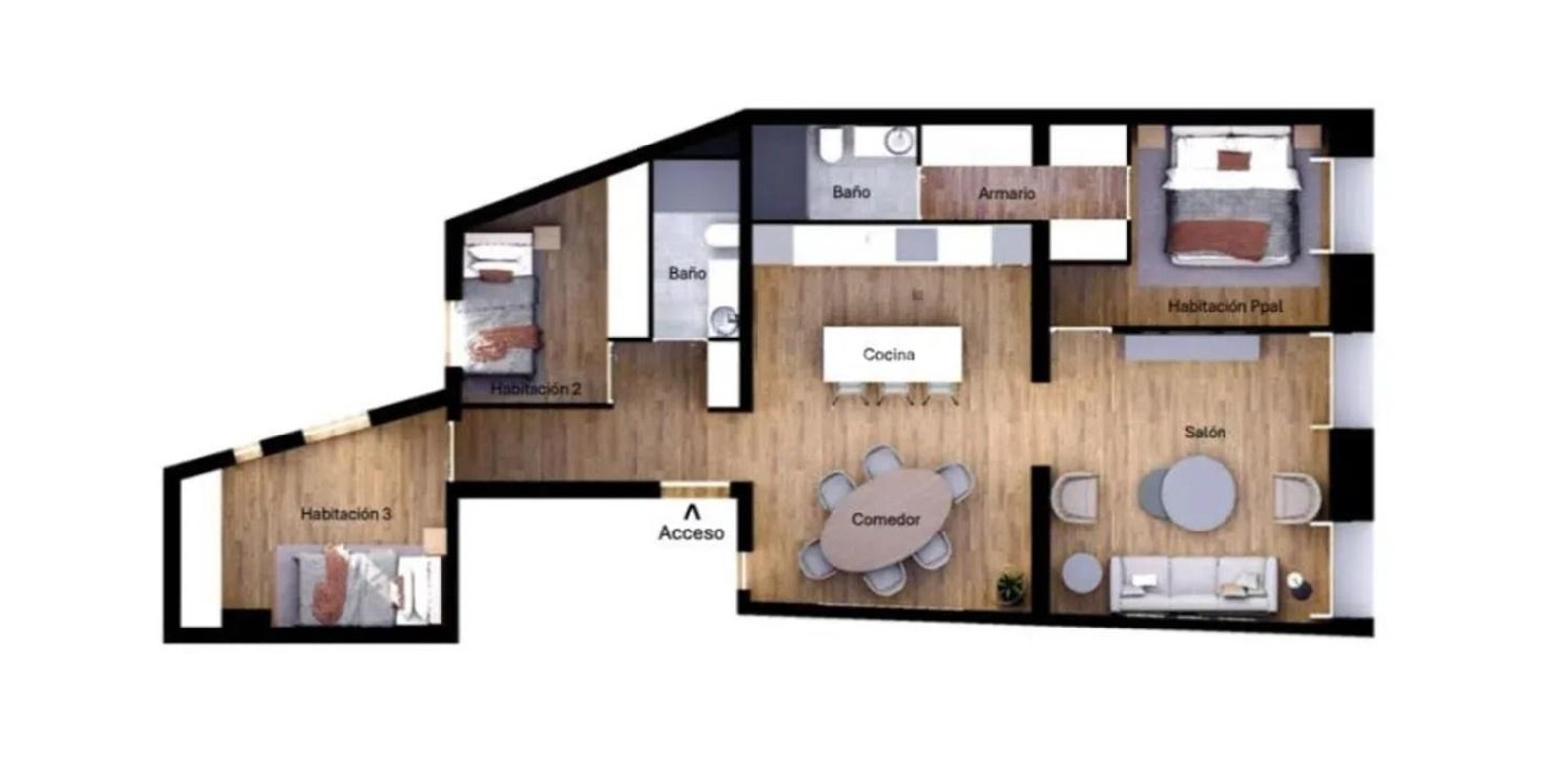 Plano del apartamento