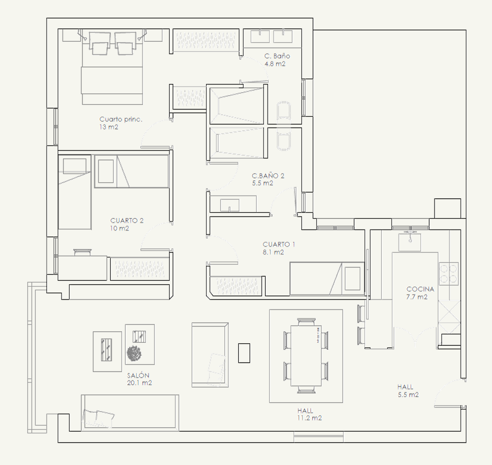 Plano del apartamento