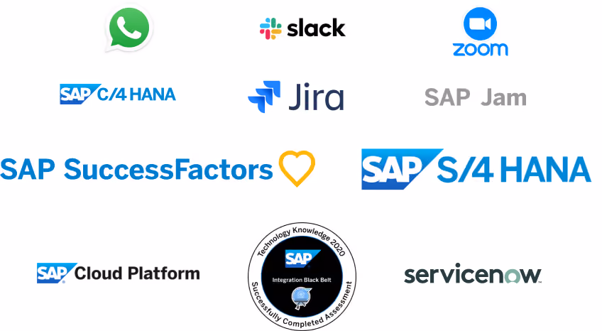 Logos of companies that ABusiness has collaborated with