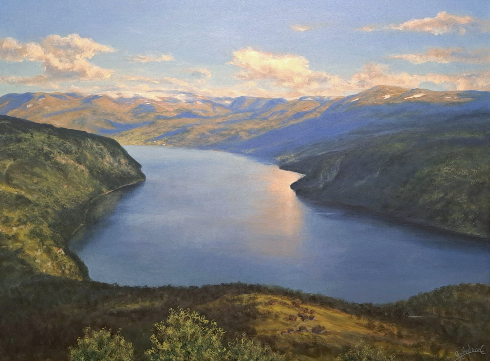 "Augustkveld frå Utitunsfjell"