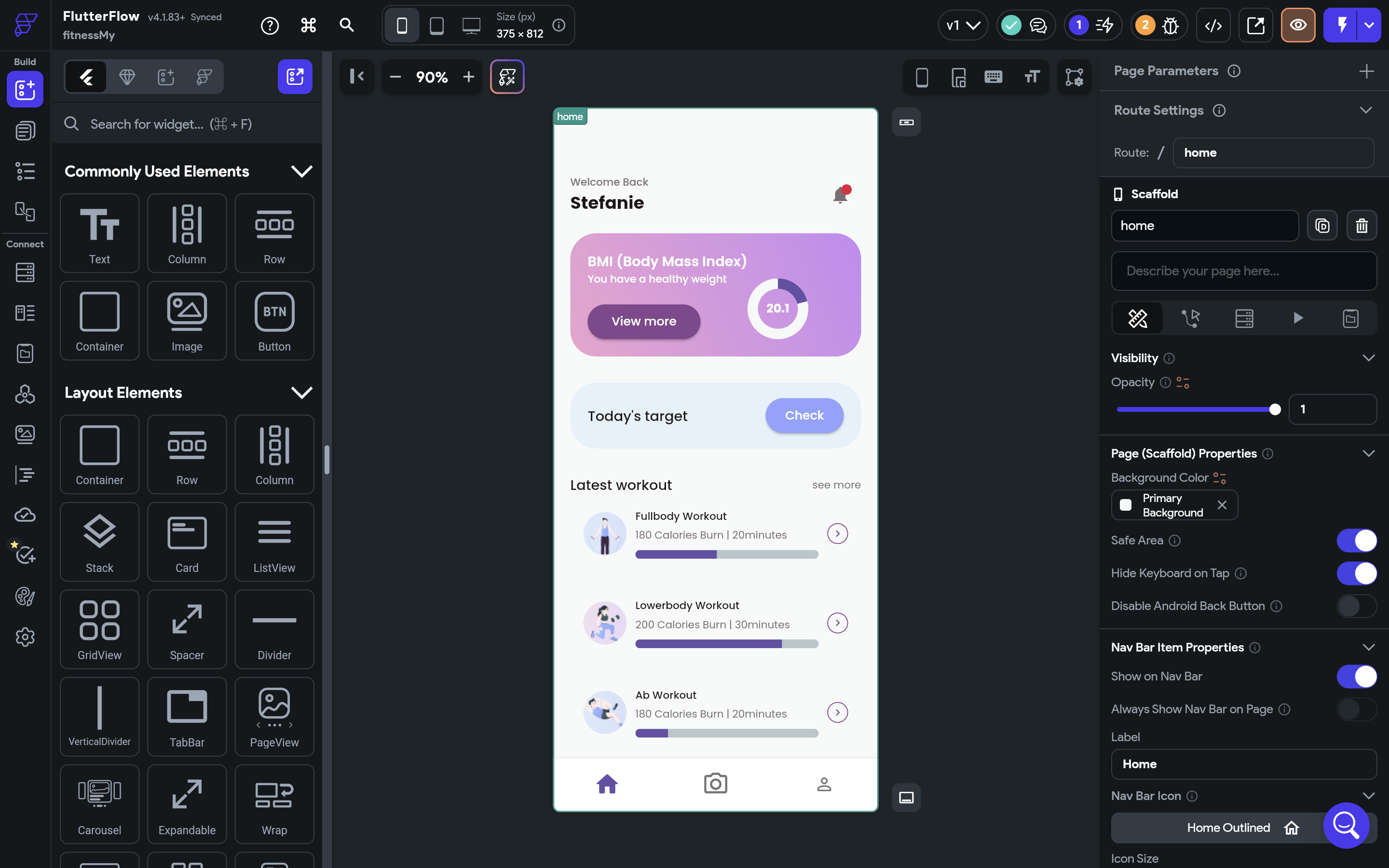 Interface FlutterFlow