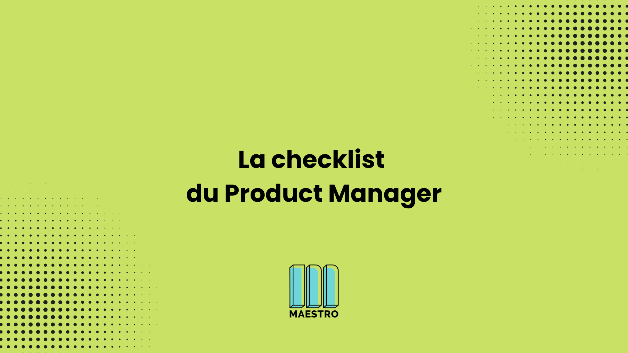 Checklist du product manager