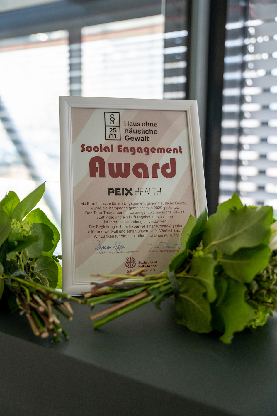 Award vom SkF e. V. Berlin für §25/11 – Haus ohne häusliche Gewalt