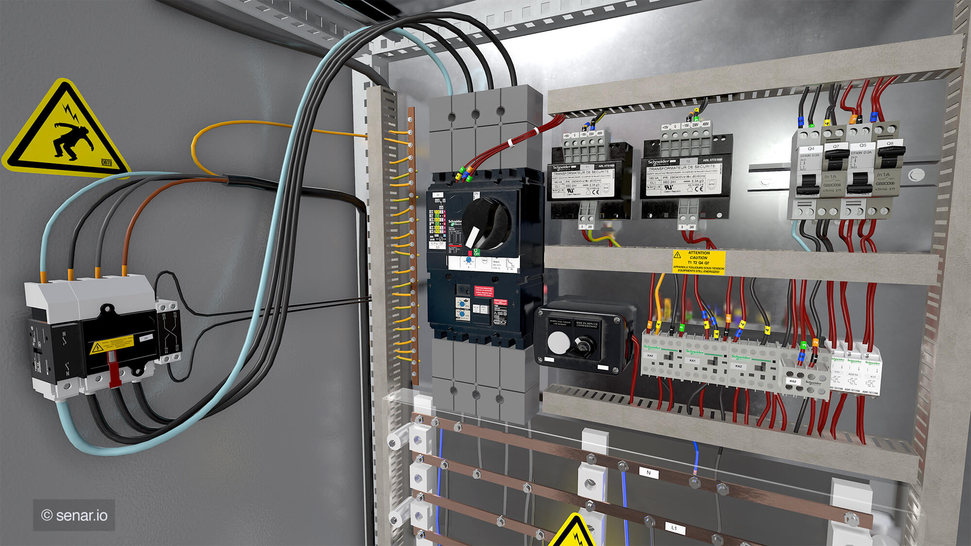 Wiring of an AR electrical enclosure