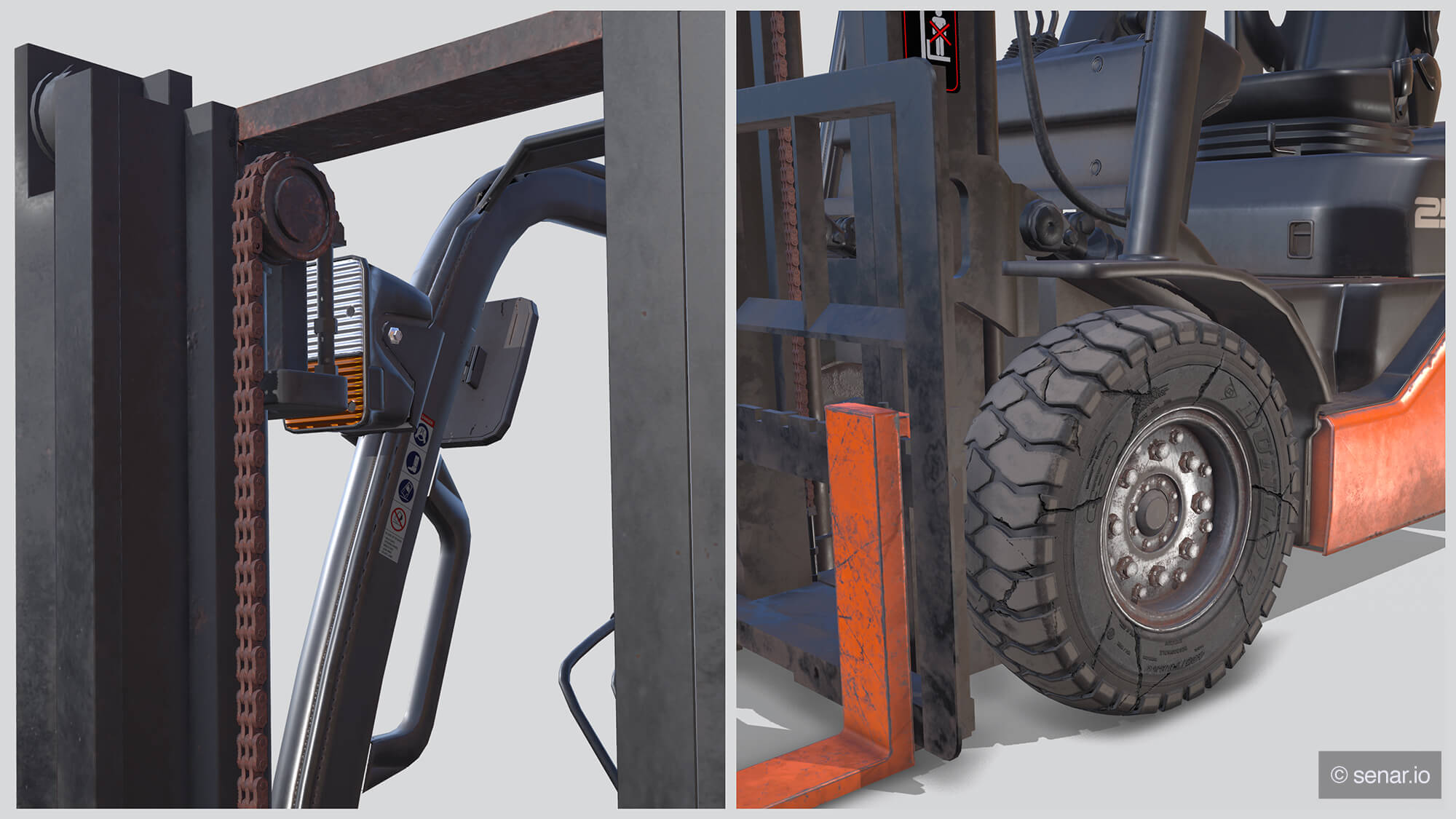 Forklift with Flaws in AR