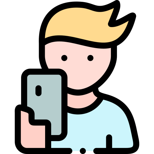 Cartoon image of a lake and mountains