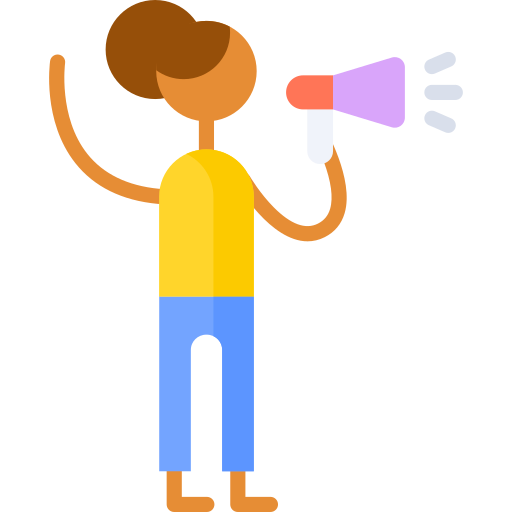 Cartoon image of a lake and mountains