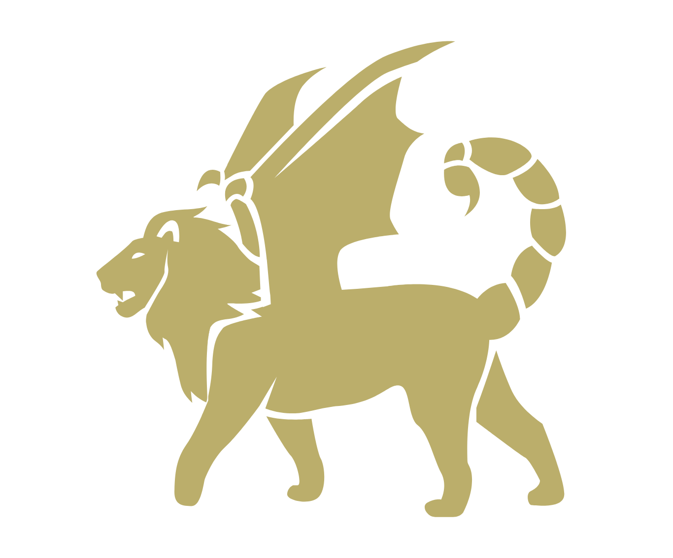 An icon of a golden manticore
