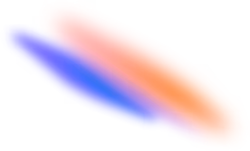 Abstract blurred gradient shape transitioning from purple to orange with soft edges.