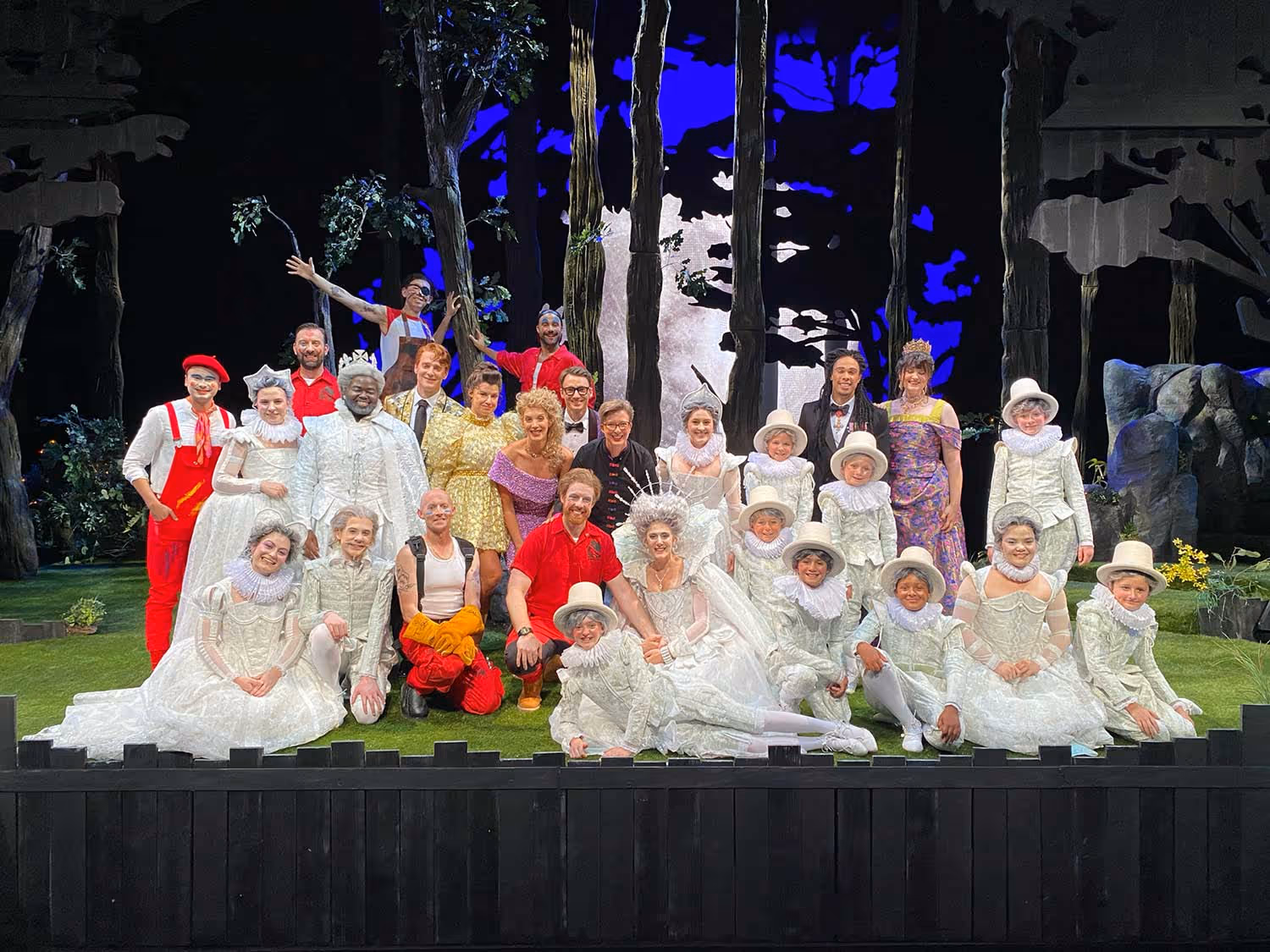Full cast and company. Photo by Scott Arens