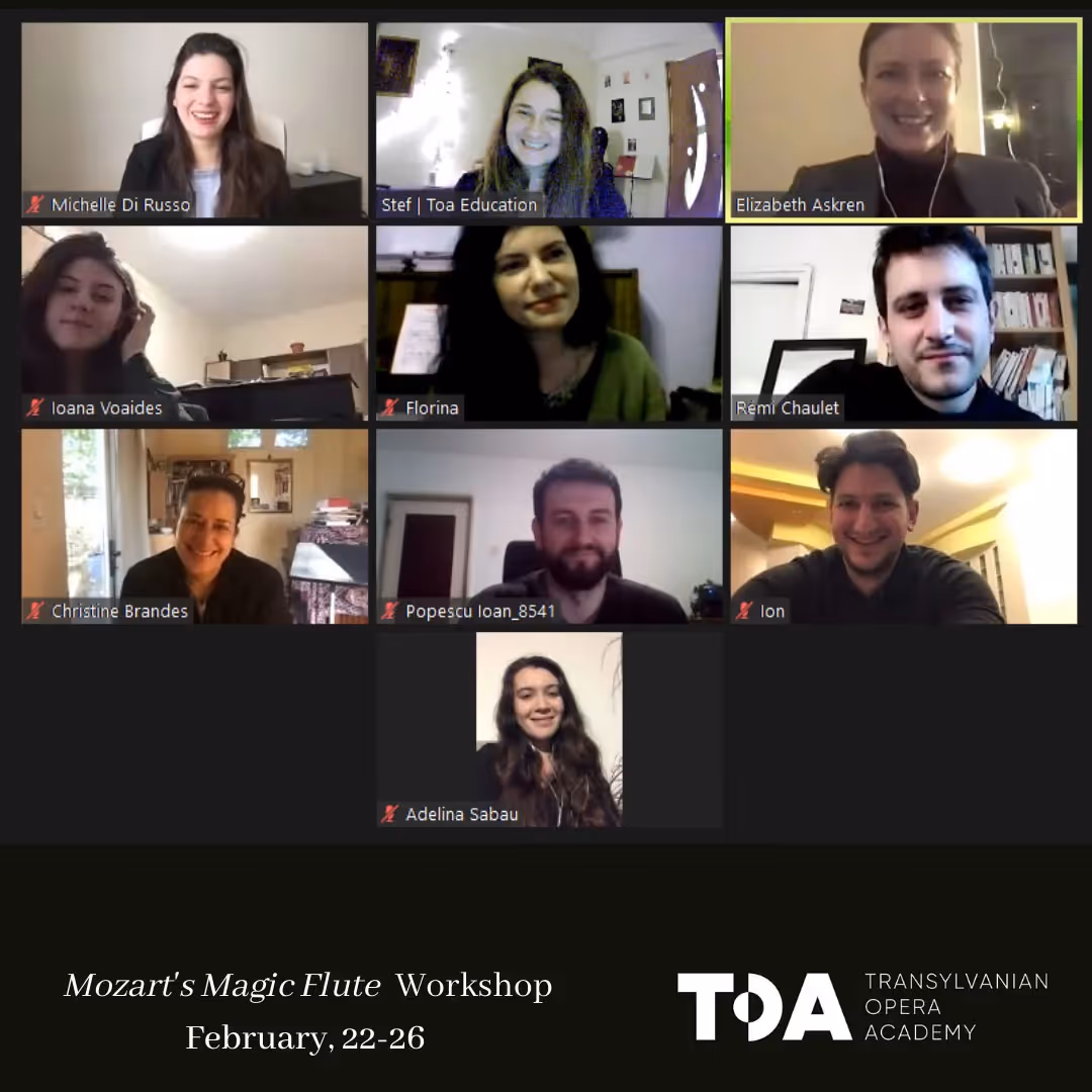 Mozart's Magic Flute online opera workshop