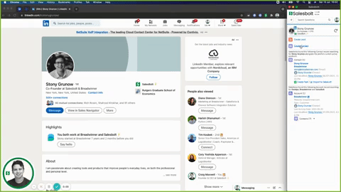 Create Salesforce Records from LinkedIn