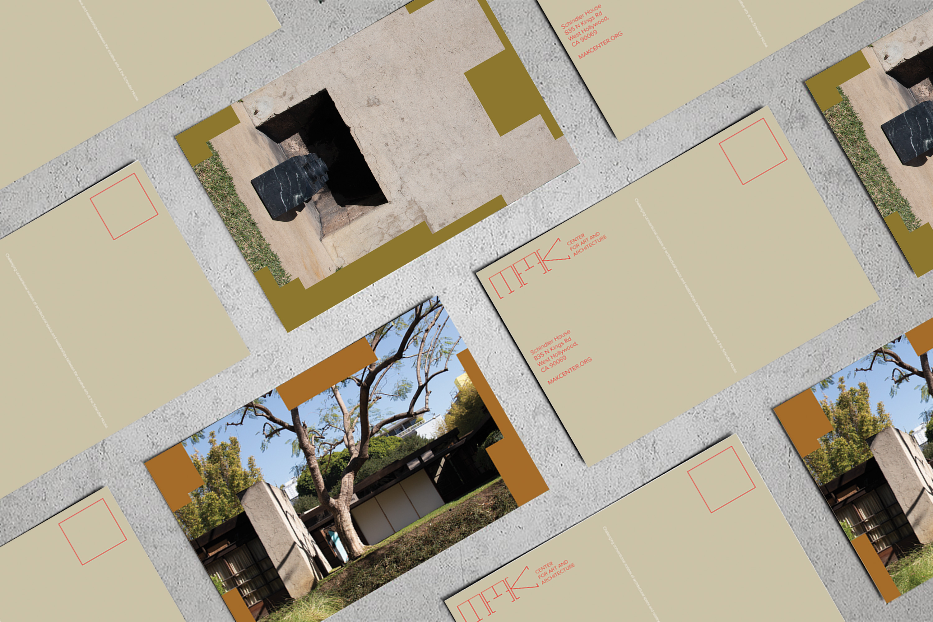 Postcard mock up for Mak Center project