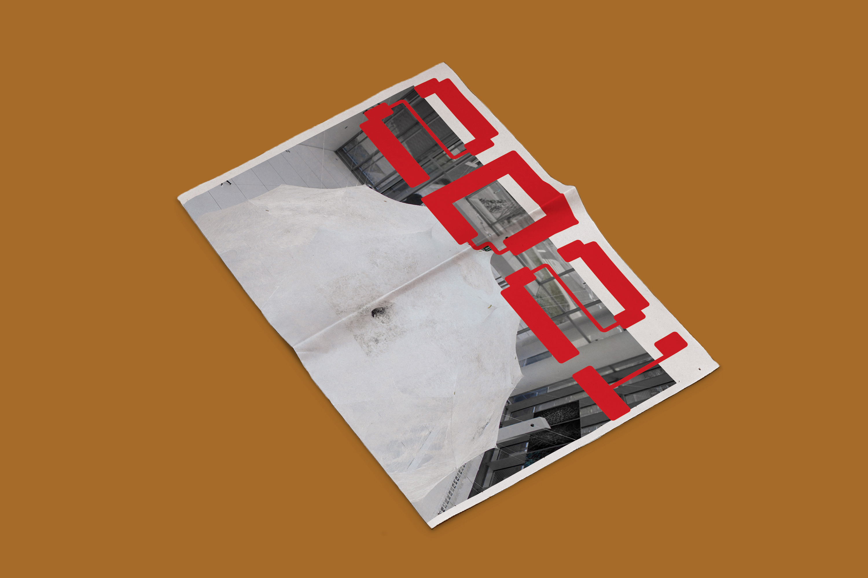 Newspaper mockup for Material Ecology project