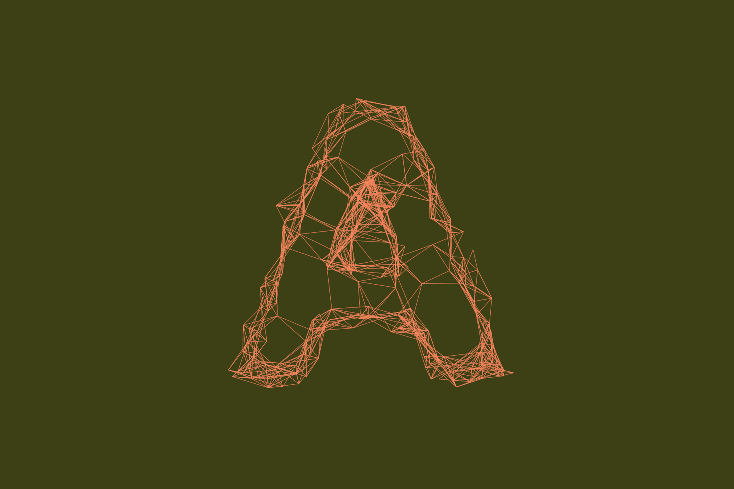 Letter depicted by sound waves for Echo project