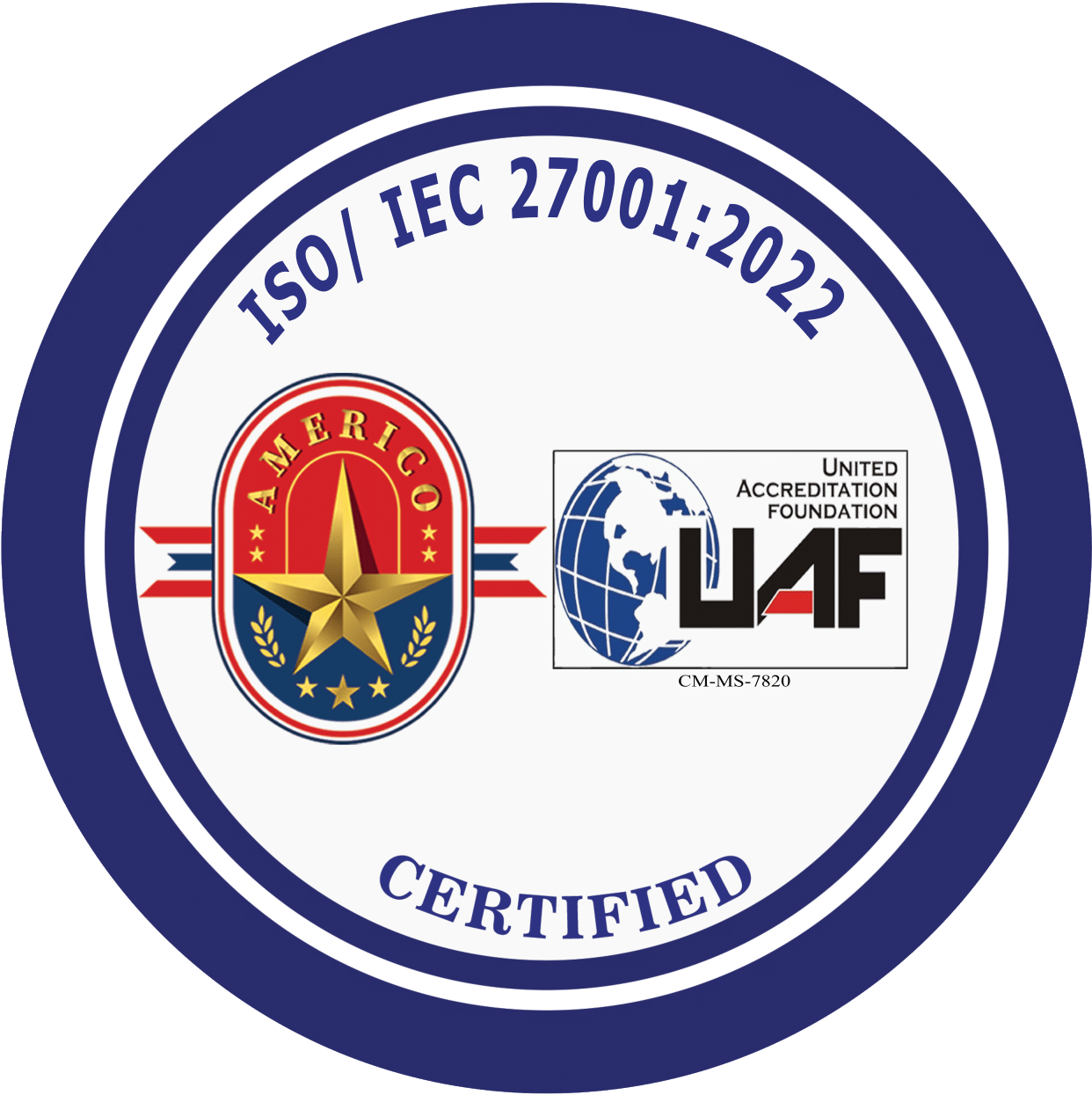 ISO 27001 certificate badge