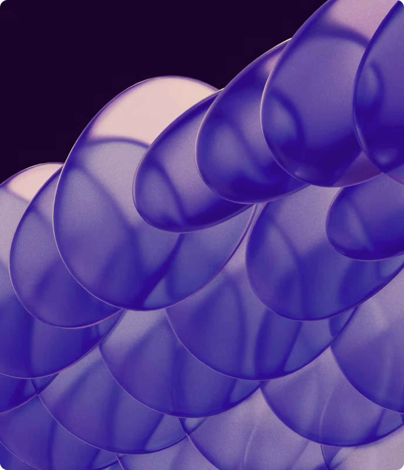 Purple crypto tokens 3D rendering abstract composition