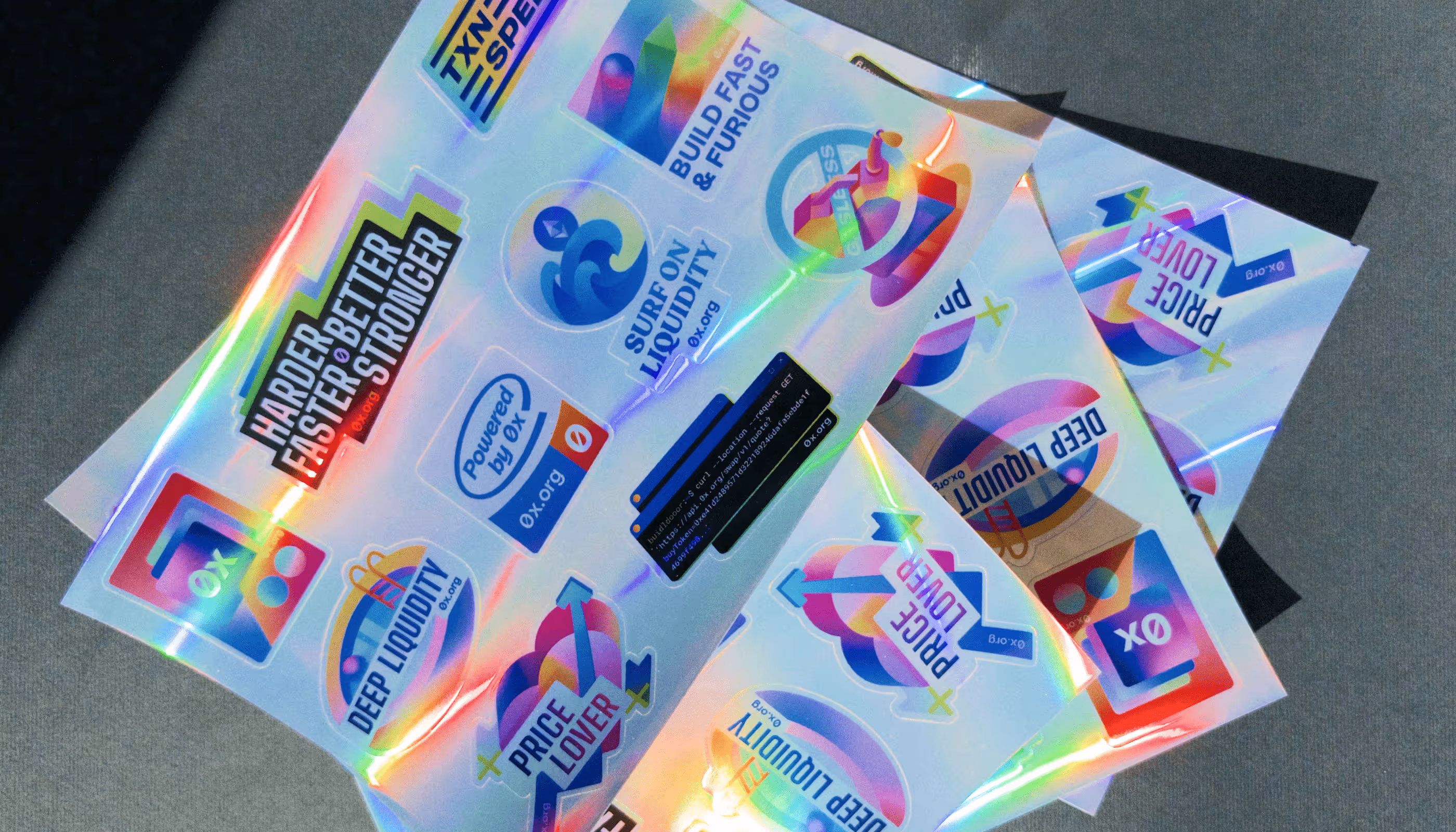 Full holographic sticker sheet collection by 0x