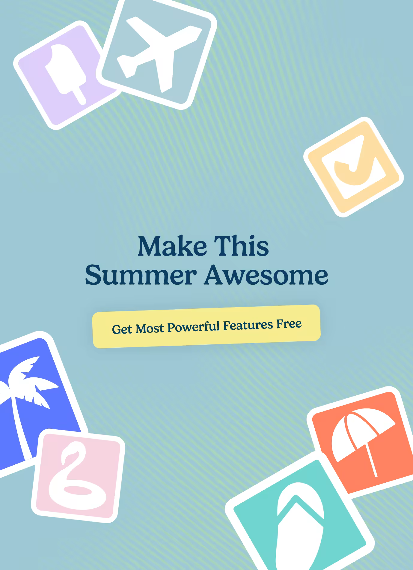 Judge.me advertising banner offering free powerful features for summer marketing campaigns