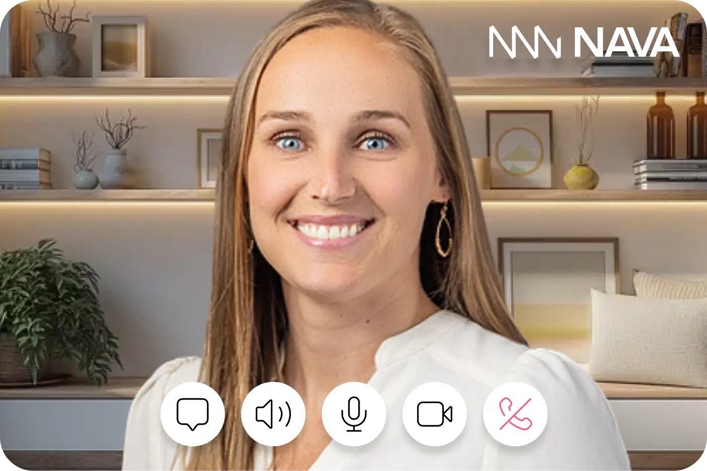 Image of Nava consultant on video chat
