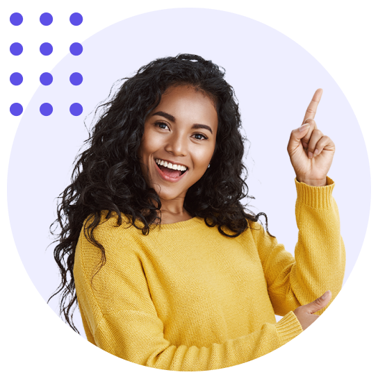 Woman with yellow sweater