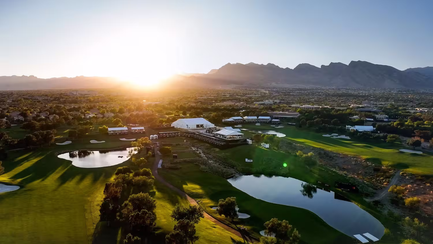 tents on a golf course