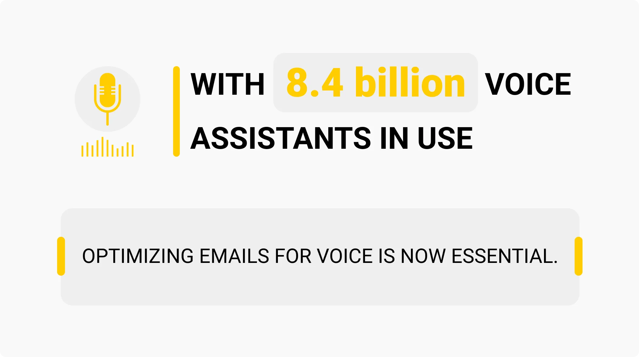 With 8.4 billion voice assistants in use, optimizing emails for voice is now essential.