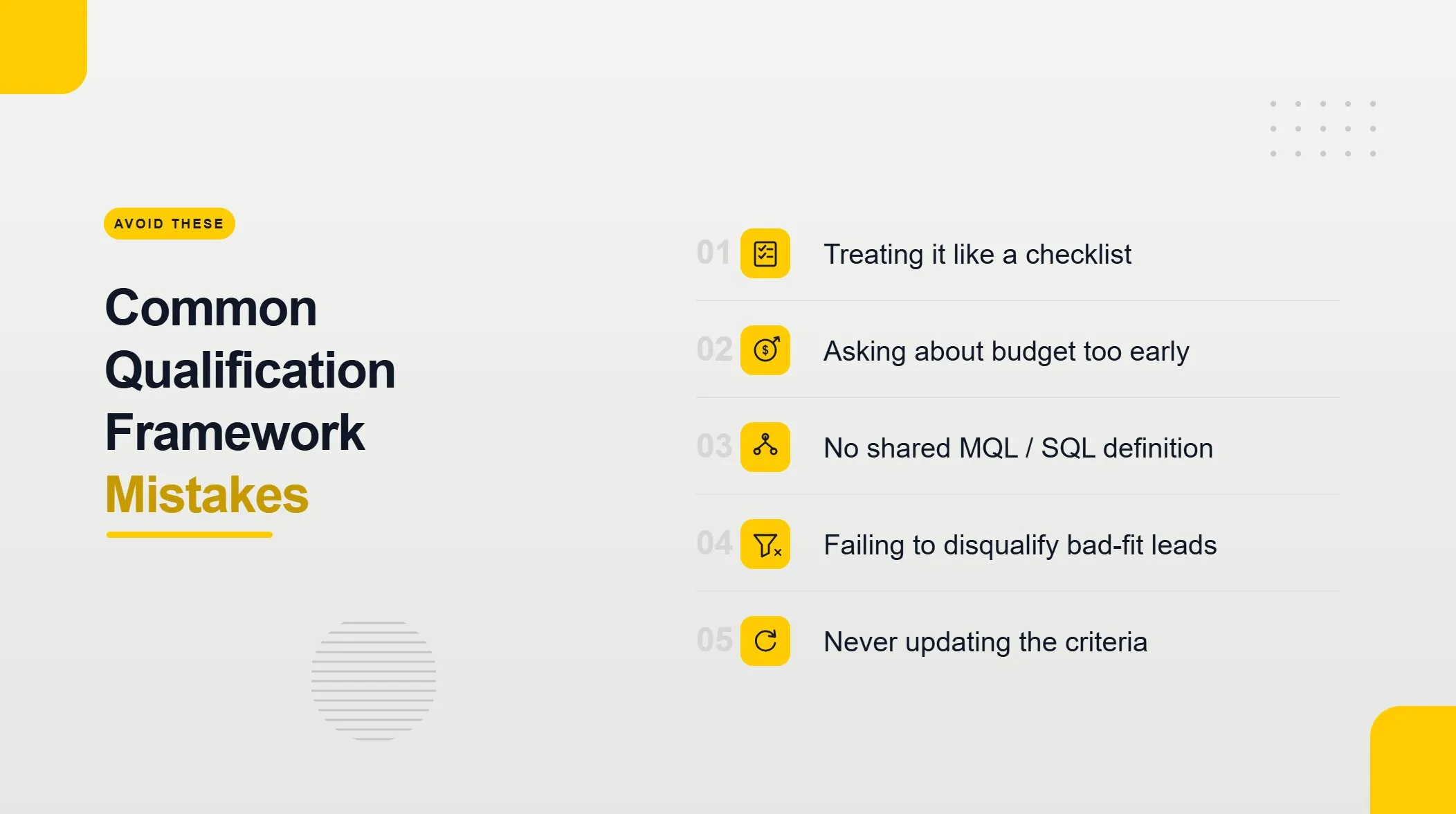Common Qualification Framework Mistakes